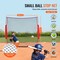 Portable Ball Barrier Net with 7-Ply Reinforced Mesh and Powder-Coated Steel Frame Included Stakes